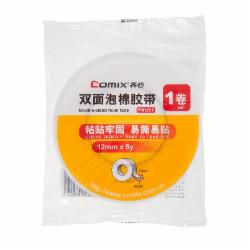 齐心 PM1205 双面泡棉胶带 12mm*5y 白色(单位:卷)