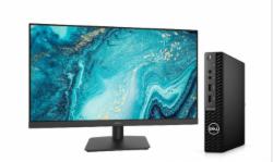戴尔DELL台式机3080MFF i3-10100T/8G/128G+1T/无光驱/Win10H/无线蓝牙/3年/23.8寸显示器