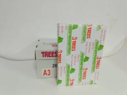 三棵树 晨鸣云镜 A3 80g 复印纸 500张/包 5包/箱
