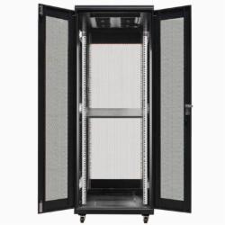 双盈 国标32U 立式豪华型机柜600*600（含：迪士普D1.2E卡侬头*30条/海威勒300芯音响线*3卷）