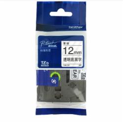 兄弟 标签机色带(TZe-131)12mm透明底黑字