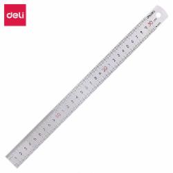 得力8463不锈钢尺子30CM 单把装
