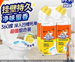 威猛先生（Mr Muscle）洁厕灵 750g*4瓶 柠檬草香 洁厕剂