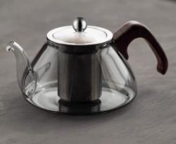 左茗右器 玻璃茶壶家用茶具泡茶壶茶水分离透明灰易泡壶红茶泡茶器