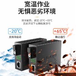 胜为 光纤收发器 百兆单模单纤光电转换器 SC接口20KM公里一对装 BGH120TX