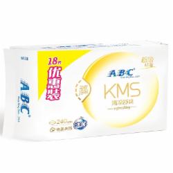 ABC卫生巾 KMS清凉舒爽纤薄卫生巾 日用240mm 18片/包