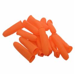 厚创 防滑手指套 橙色 带麻点【L/大号】100只 hc3