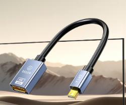 毕亚兹 Mini DP转DP1.4版转换器线 双向互转 0.2米