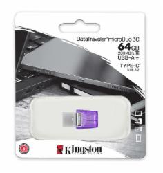 金士顿 读速200MB/s 64G USB3.2 双接口 存储卡