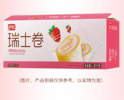 盼盼 草莓瑞士卷 面包 1250g